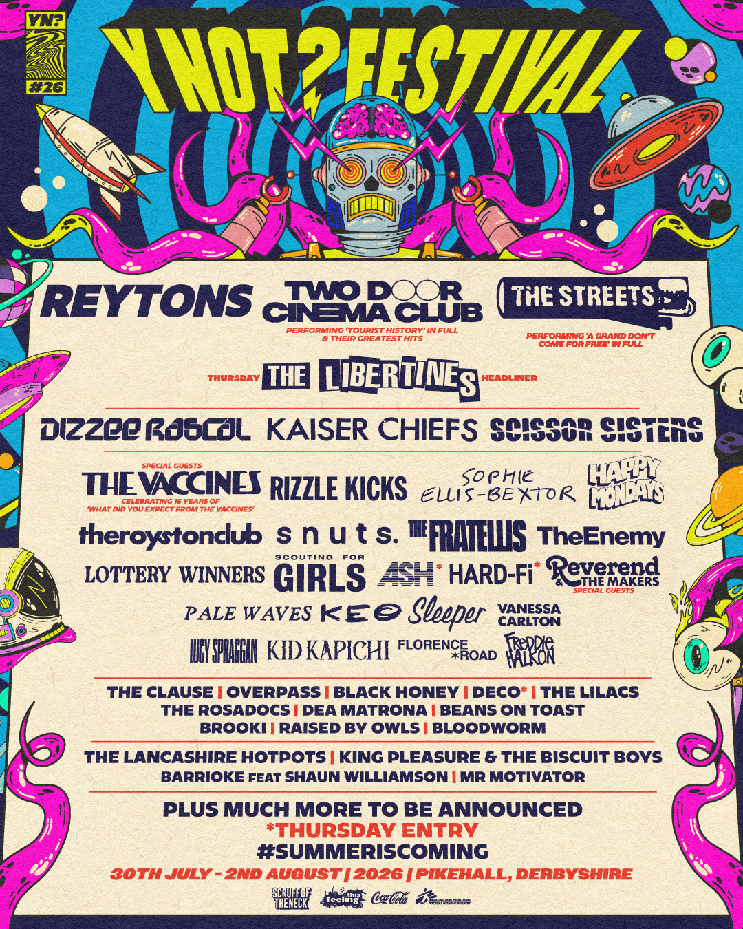 Y NOT Festival 2026 - Poster Line Up